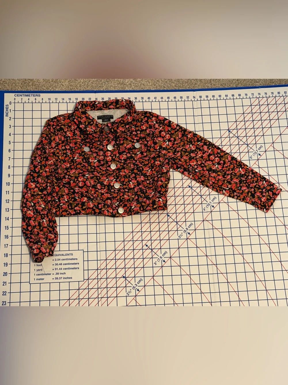 Social Standard by Sanctuary Pink Floral Cropped Jacket for Kids